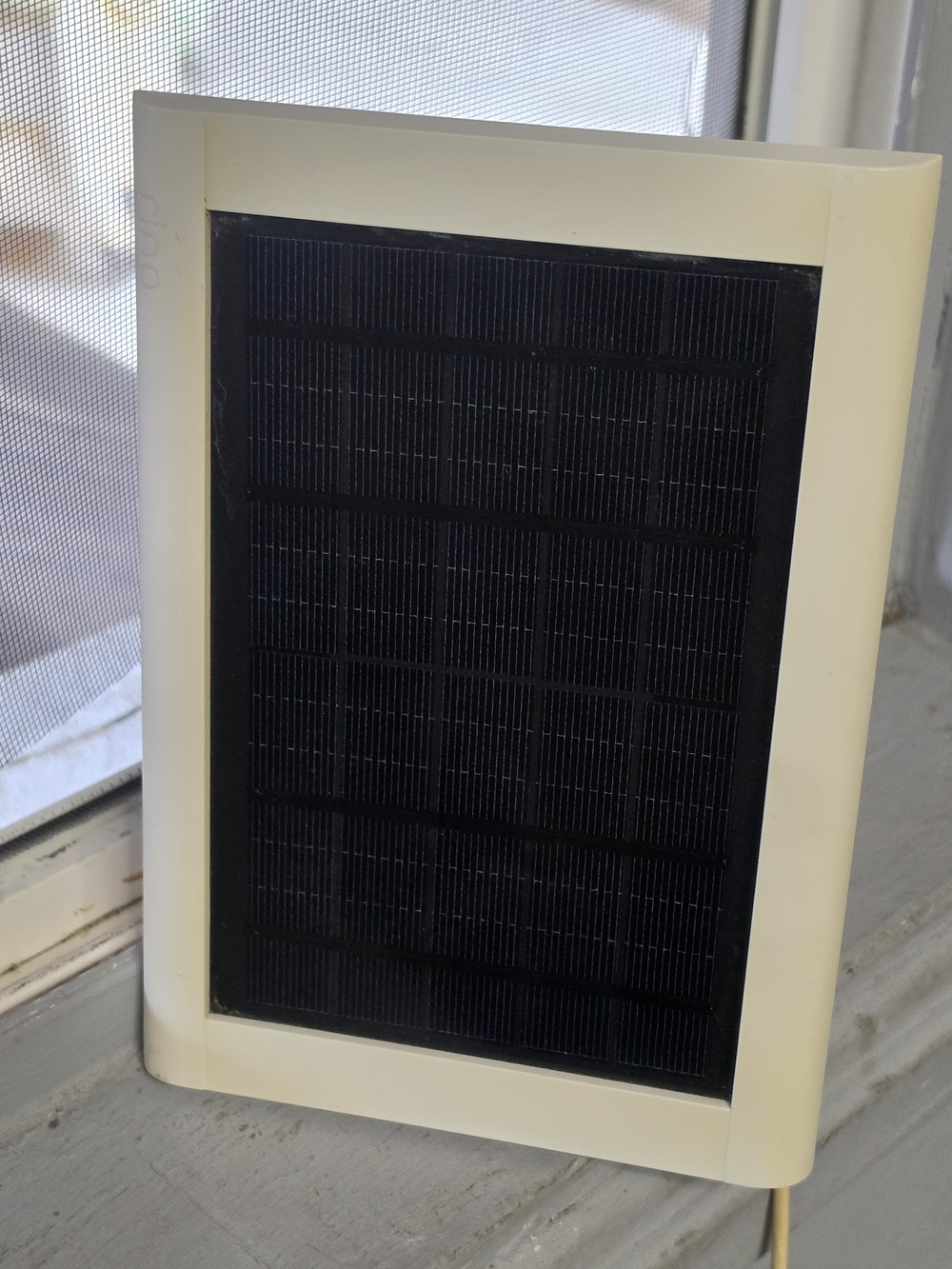Ring Solar Panel Charger in Black and Cream